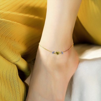 Artistic Designed Gold PLated Anklet Bracelet