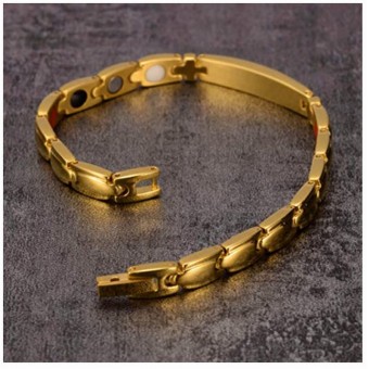 Connected heart Shapes Bangle Gold Plated Bracelet