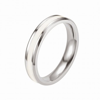 Sterling Silver Plated Plain Unisex Polished Ring Band