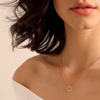 Blingy Charm Crystals Pendant  Rose Gold Pendant Necklace