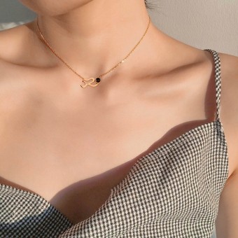 Unique Statement Pendant Design Rose Gold Plated Necklace