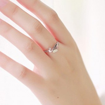 Silver Plated Love Ring Open Design