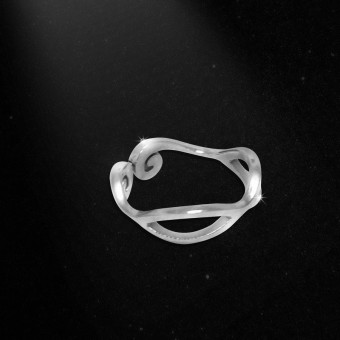 Silver Plated Ring Wavey Statement Ring Band