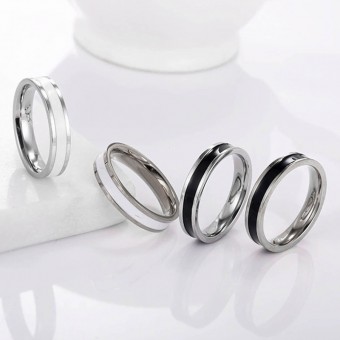 Sterling Silver Plated  Plain Unisex Polished Ring Band