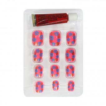 1 set of 12pcs Artificial Nail Extension ,12 Random Different Design Fashionable for Kids