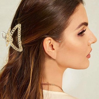 Golden Cute Design Clip Metal Hair Clamp Barrettes